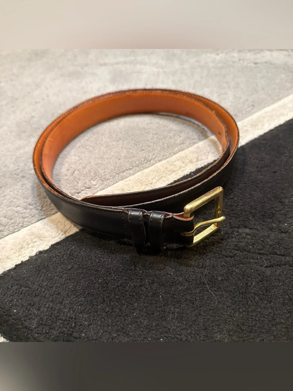 Vintage Coach leather belt with gold brass buckle